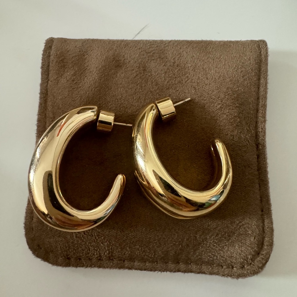 Jennifer Fisher Gold Hoop Earrings - Picture 4 of 8